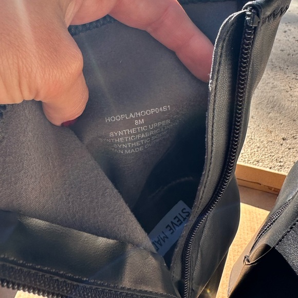 Steve Madden Hoopla Platform Block Heel Booties in Black - Picture 4 of 7